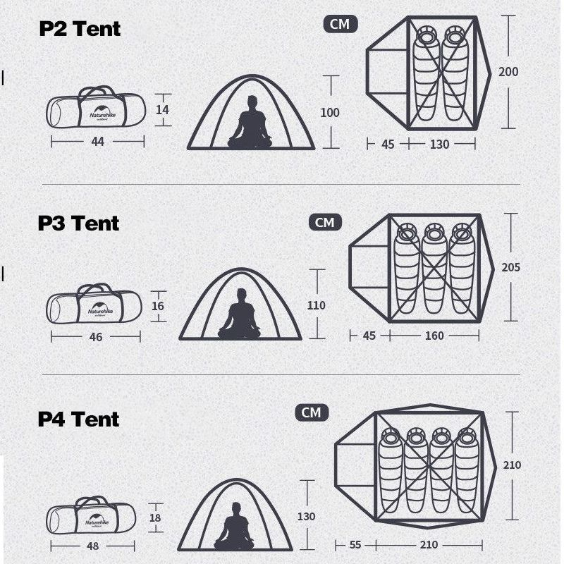 Carpa Naturehike P Series 4 Personas