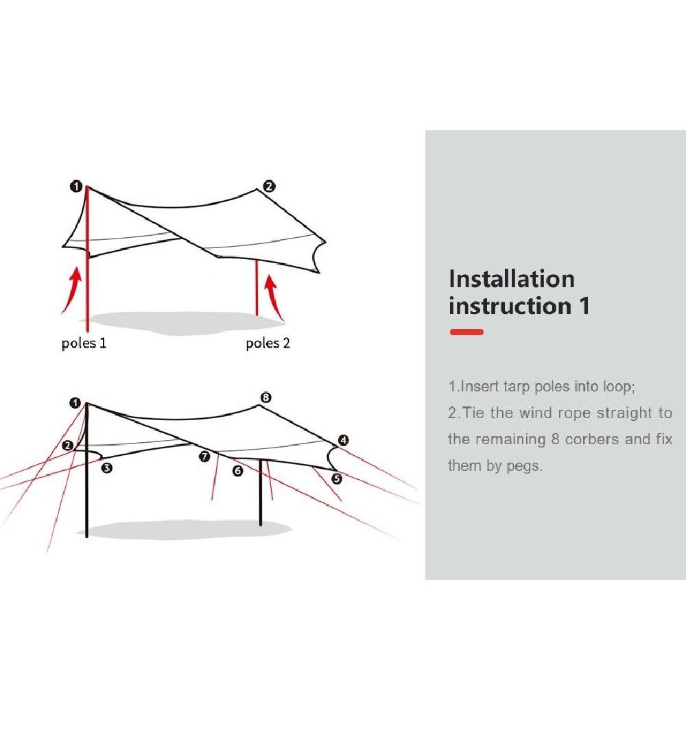 Naturehike Toldo Hexagonal Sunrise 400 X 350 Cm