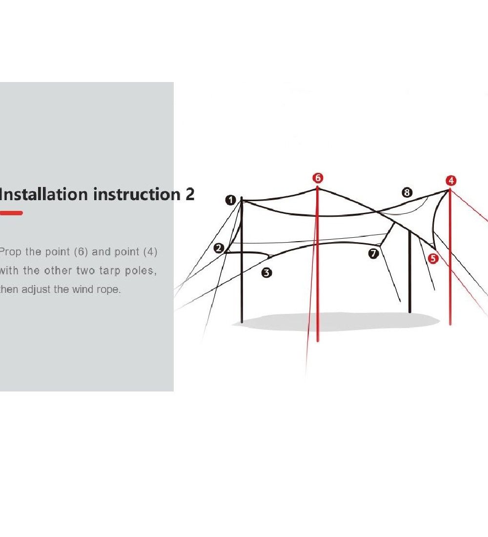 Naturehike Toldo Hexagonal Sunrise 400 X 350 Cm