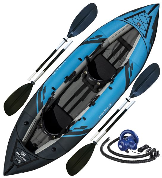 Combo Canoa Inflable Aquaglide Chinook 100 Premium