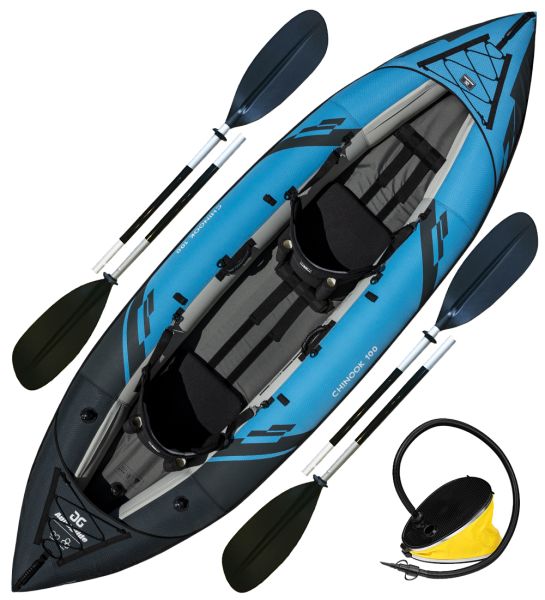 Combo Canoa Inflable Aquaglide Chinook 100