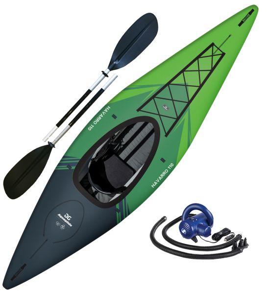 Combo Kayak Inflable Aquaglide Navarro 110 Premium