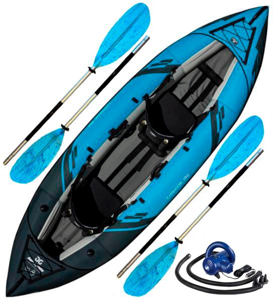 Combo Canoa Inflable Aquaglide Chinook 100 Prem +
