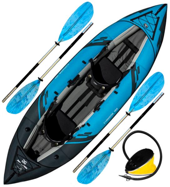 Combo Canoa Inflable Aquaglide Chinook 100 +