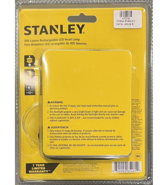 Linterna Stanley Led-alum Frontal 400 Lum