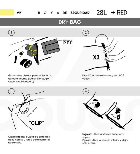 Boya Natacion Aquon-pino 28 Litros Con Red