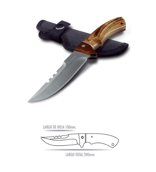 Cuchillo Trento Hunter 530 - Caja De Madera De Luj