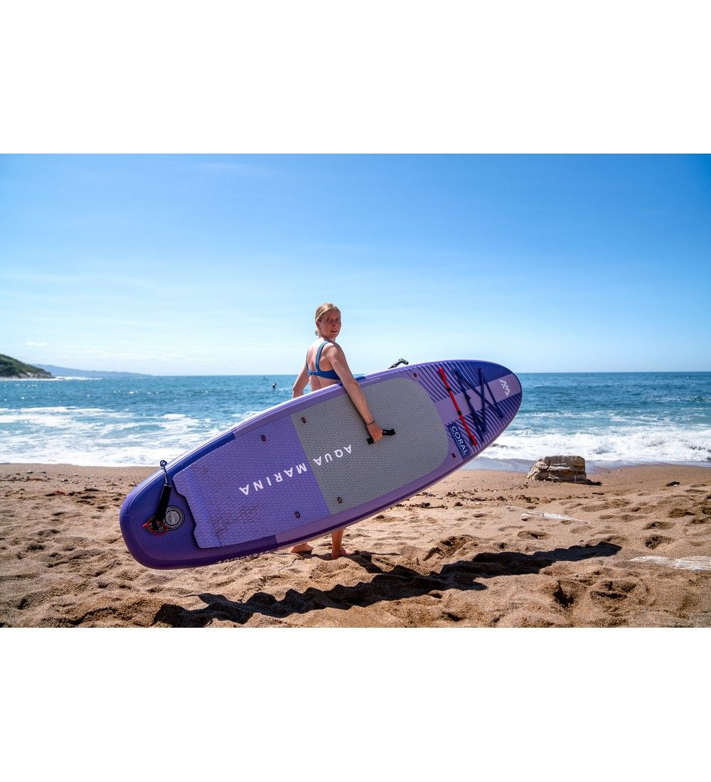 Tabla Sup Inflable Aquamarina Coral 105 Kg Violeta