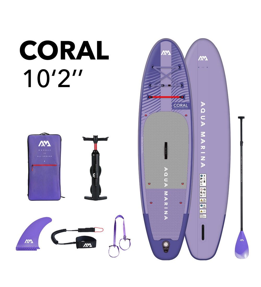 Tabla Sup Inflable Aquamarina Coral 105 Kg Violeta