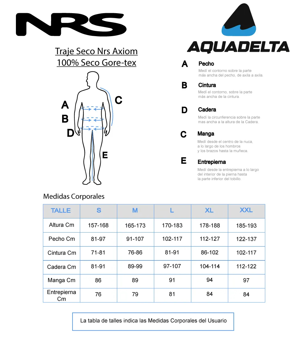 Traje Seco Nrs Axiom Gore-tex Pro Hombre Kayak Raft Pesca