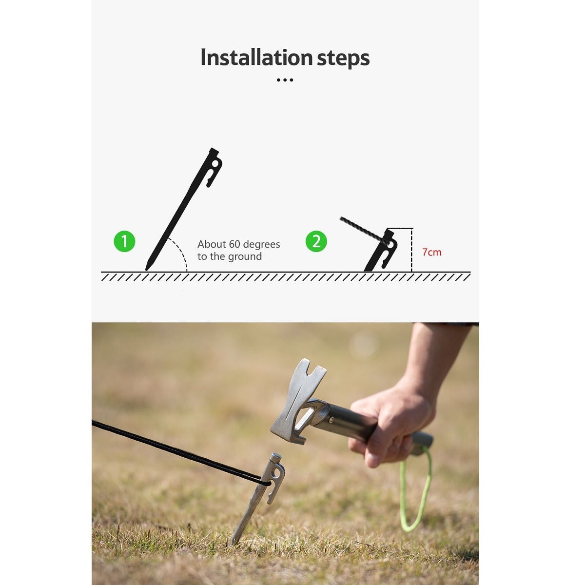 Naturehike Estaca Acero Inoxidable 25cm