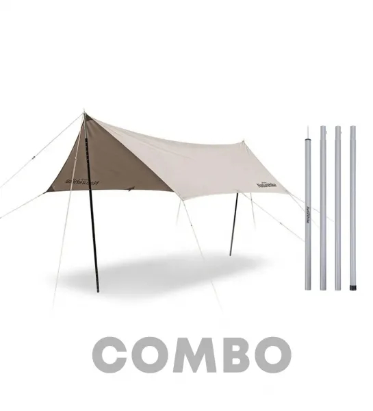 Toldo Glamping Naturehike + Parantes 448x292cm