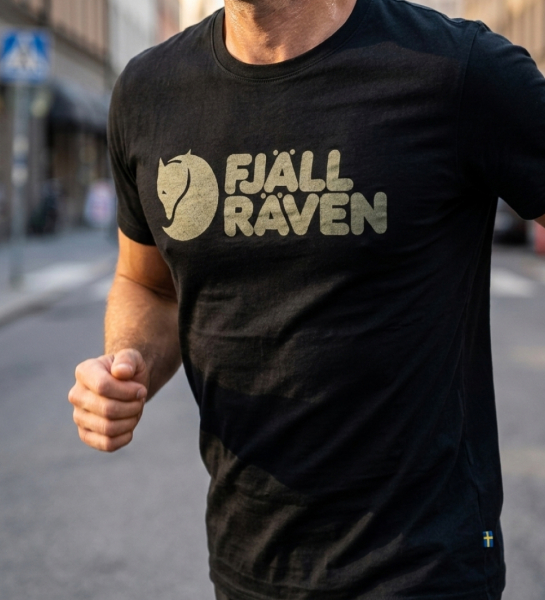 Remera De Algodón Fjallraven Logo Hombre