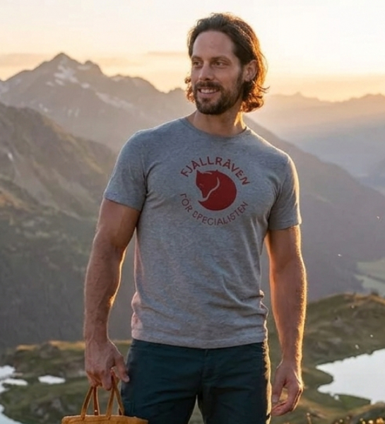 Remera De Algodón Fjallraven Fox Hombre