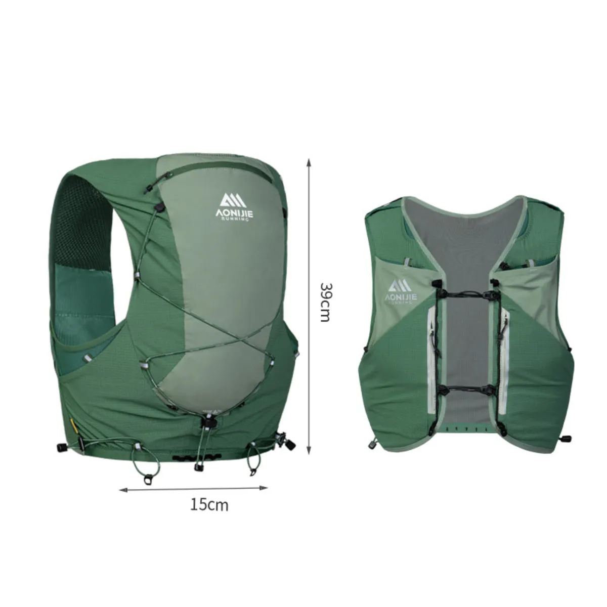 Chaleco Aonijie Mb Kit Hidratación 12l 2 Soft Flask Mb-12l