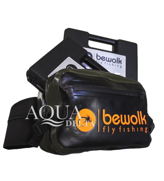 Combo Bewolk Riñonera Fly Fishing + 2 Cajas Mosca