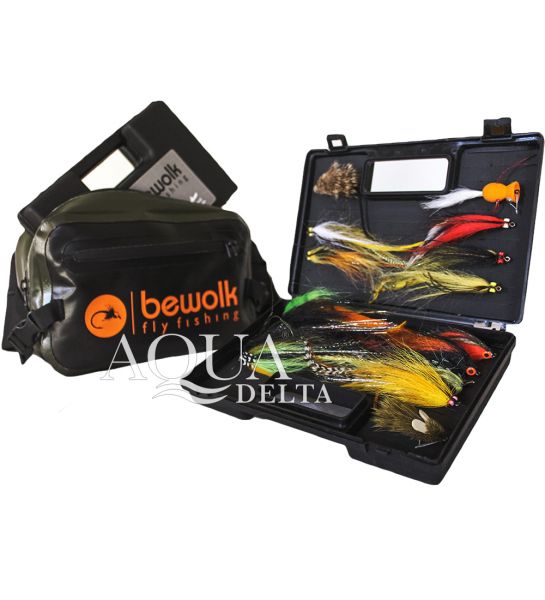 Combo Bewolk Riñonera Fly Fishing + 2 Cajas Mosca