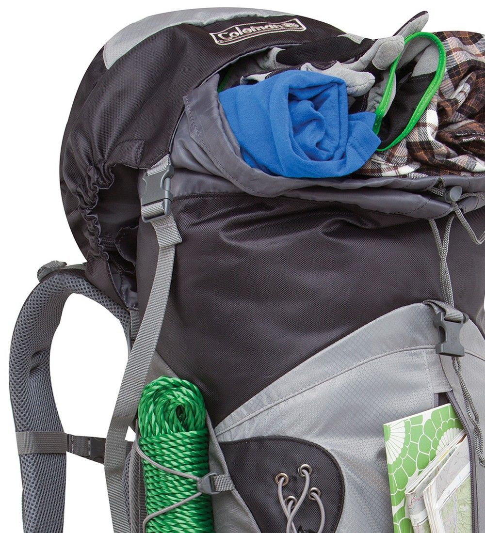 Mochila 60L con Correas Cierres de Seguridad Acampada Outdoor Backpack Negra