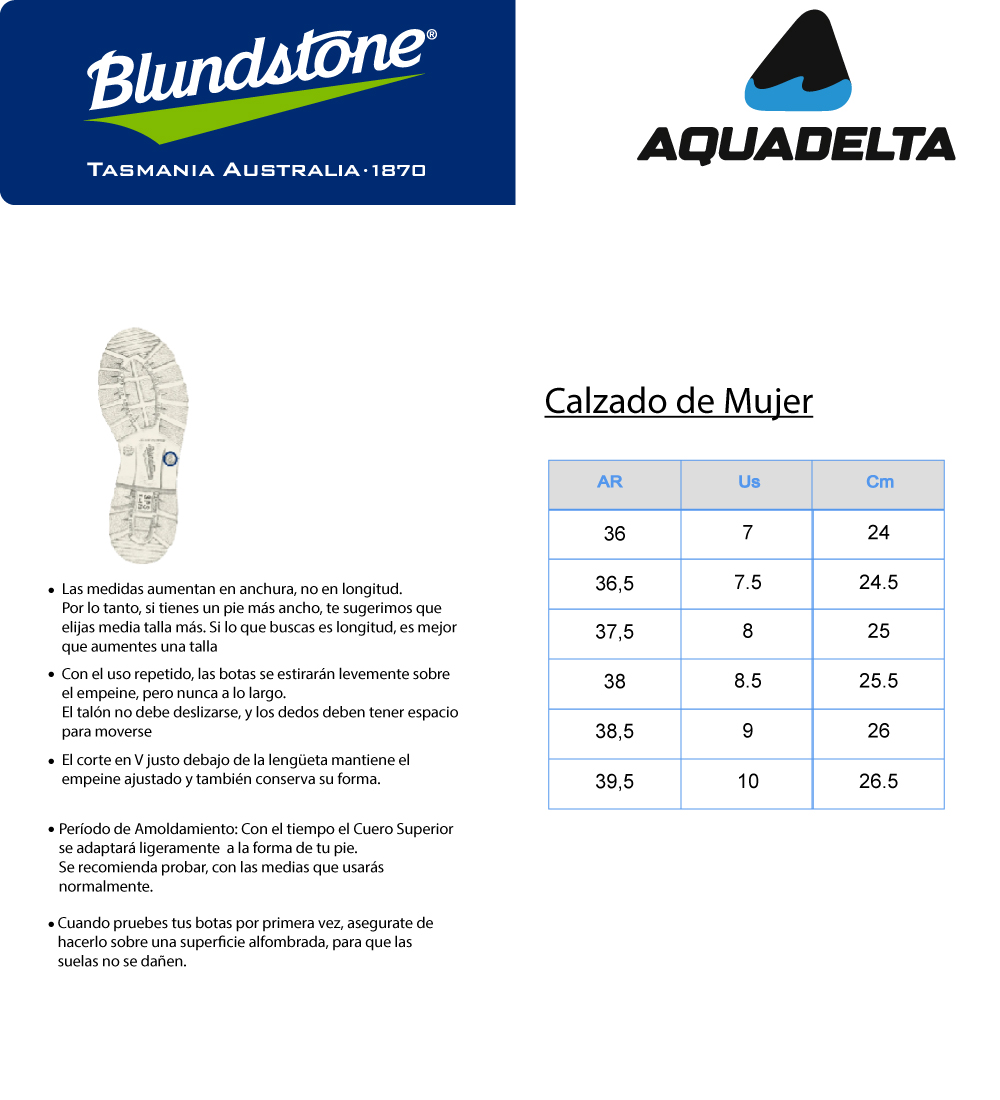 Botas De Cuero Blundstone Originals Con Elástico Lateral Mujer